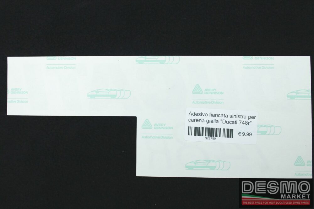 Left side sticker for yellow fairing "Ducati 748r" - Image 2