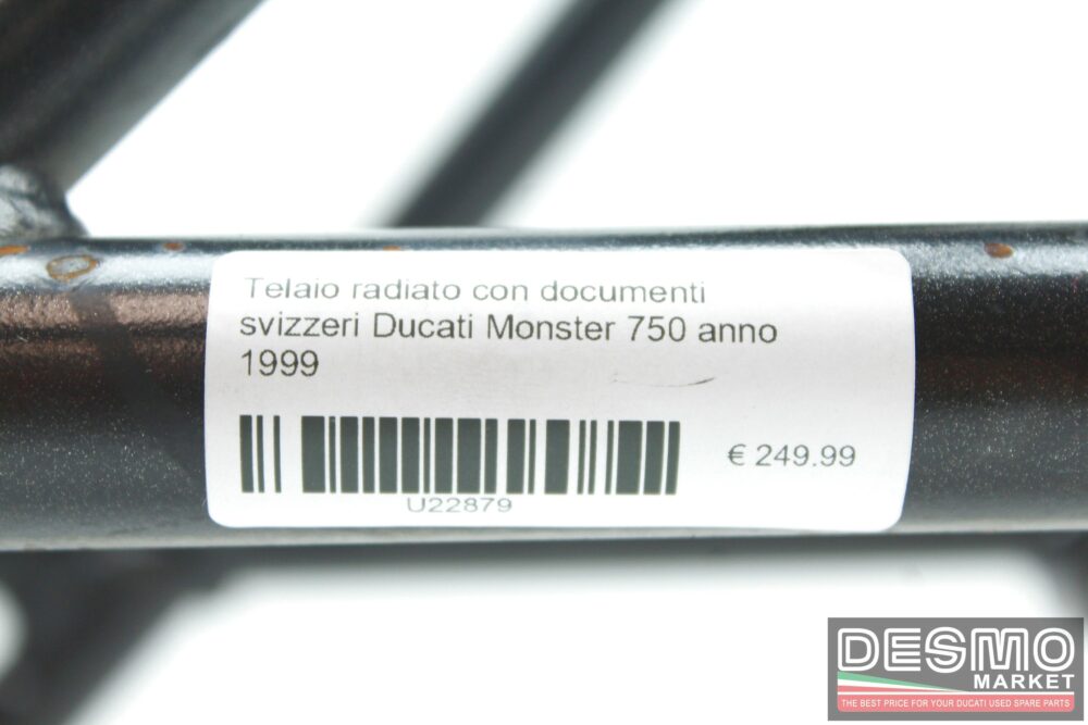 Telaio radiato con documenti svizzeri Ducati Monster 750 anno 1999