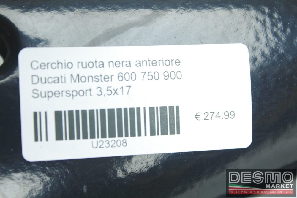 Cerchio ruota nera anteriore Ducati Monster 600 750 900 SS 3,5×17