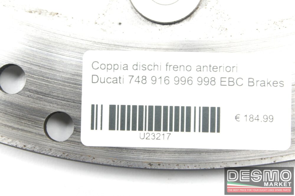 Coppia dischi freno anteriori Ducati 748 916 996 998 EBC Brakes