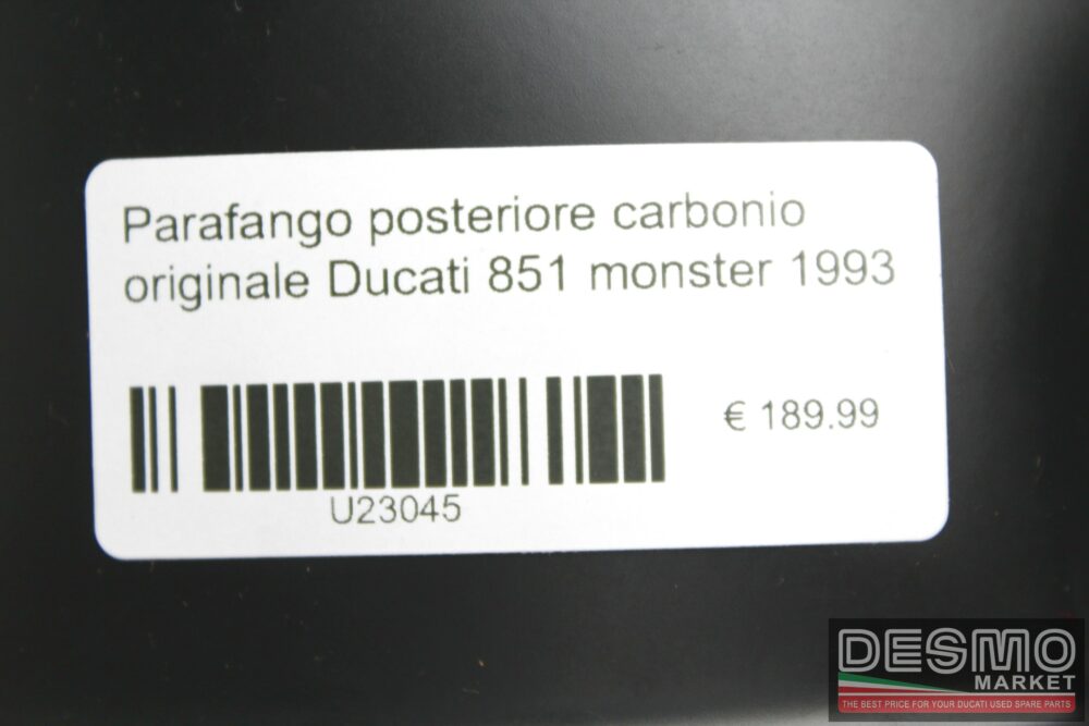 Parafango posteriore carbonio originale Ducati 851 Monster 1993