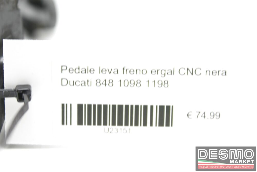 Pedale leva freno ergal CNC nera Ducati 848 1098 1198