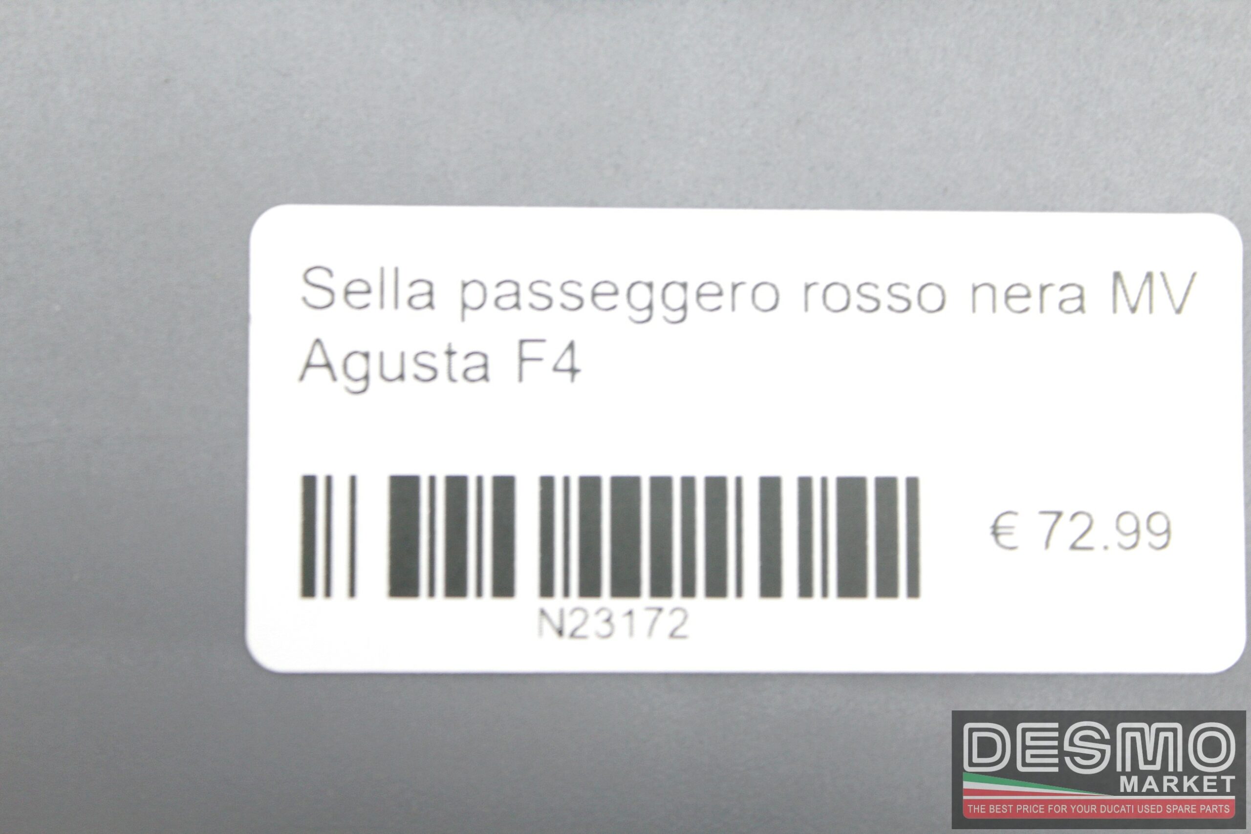 Sella passeggero rosso nera MV Agusta F4