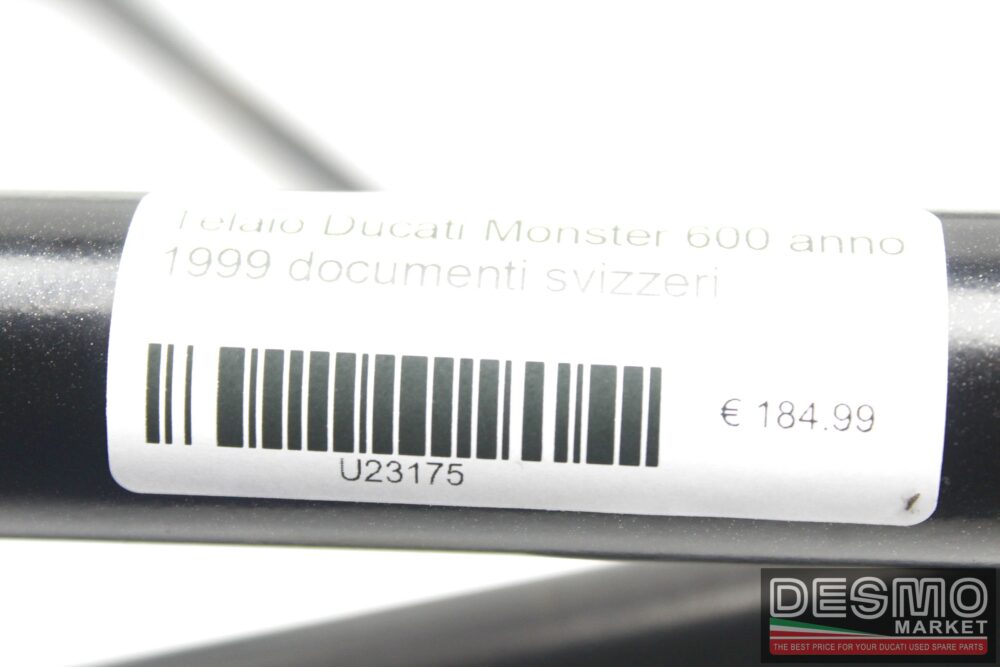 Telaio Ducati Monster 600 anno 1999 documenti svizzeri