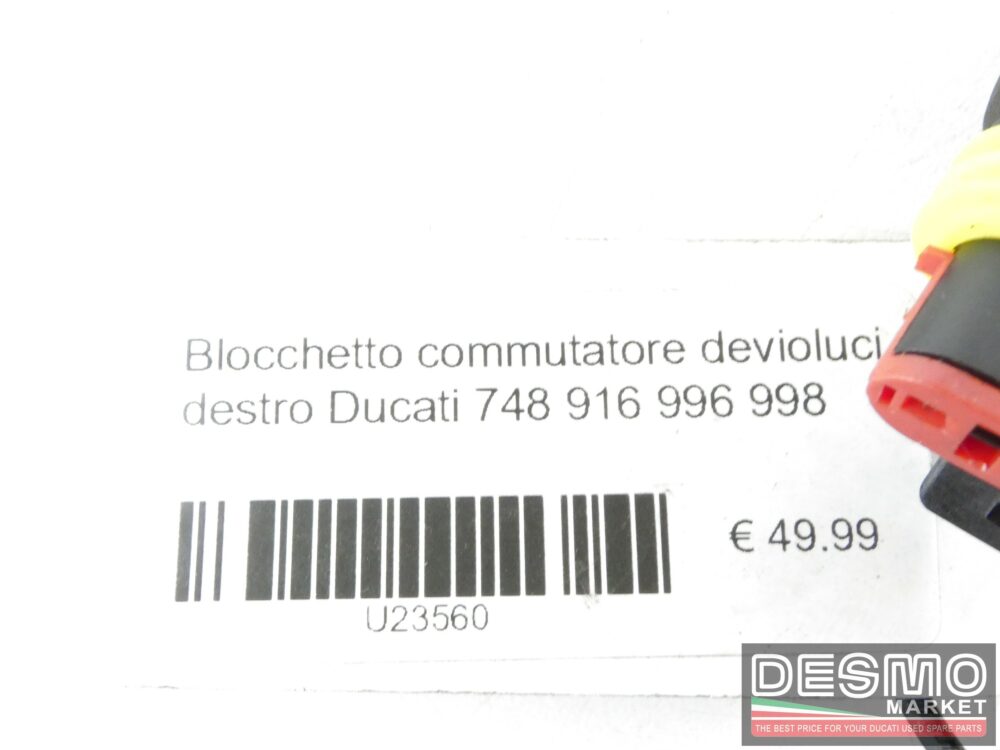 Blocchetto commutatore devioluci destro Ducati 748 916 996 998