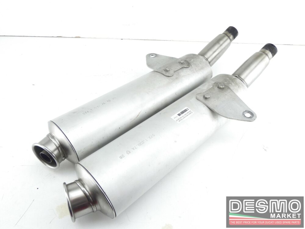 Coppia silenziatori scarico Ducati Monster 600 750 900 1994 1997