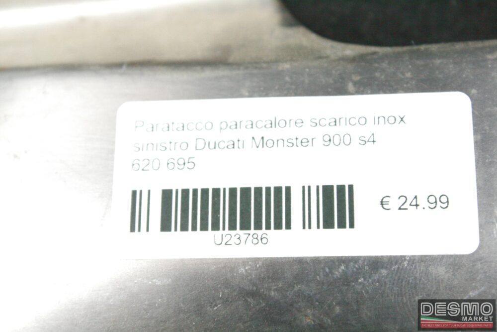 Paratacco paracalore scarico inox sinistro Ducati Monster 900 s4 620 695