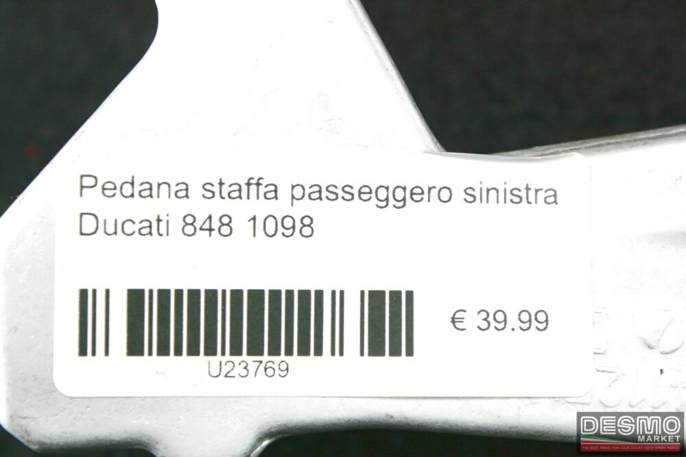 Pedana staffa passeggero sinistra Ducati 848 1098