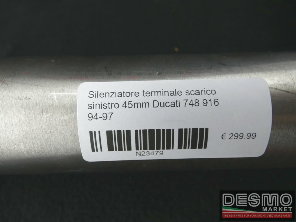 Silenziatore terminale scarico sinistro 45mm Ducati 748 916 1994 1997