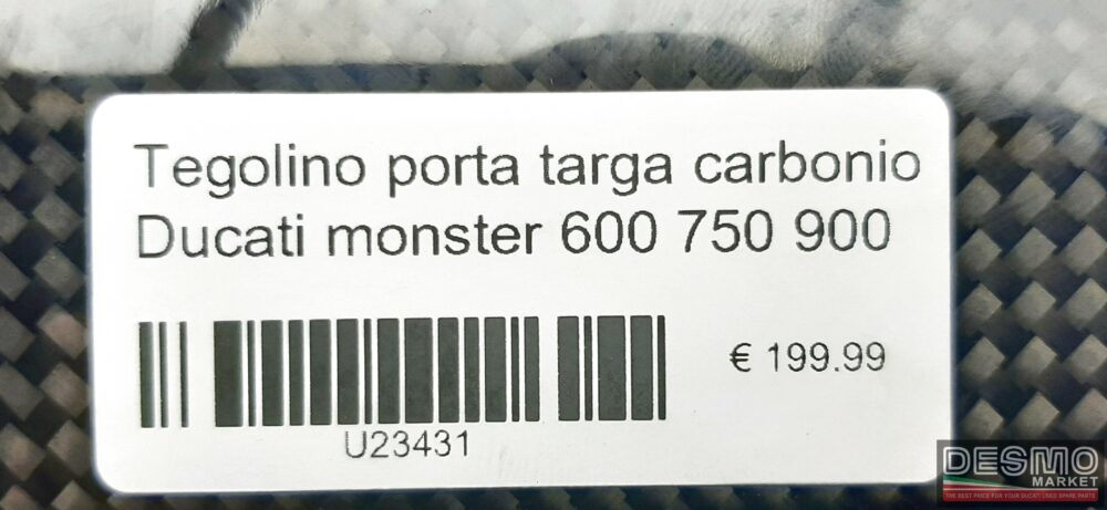 Tegolino porta targa carbonio Ducati Monster 600 750 900