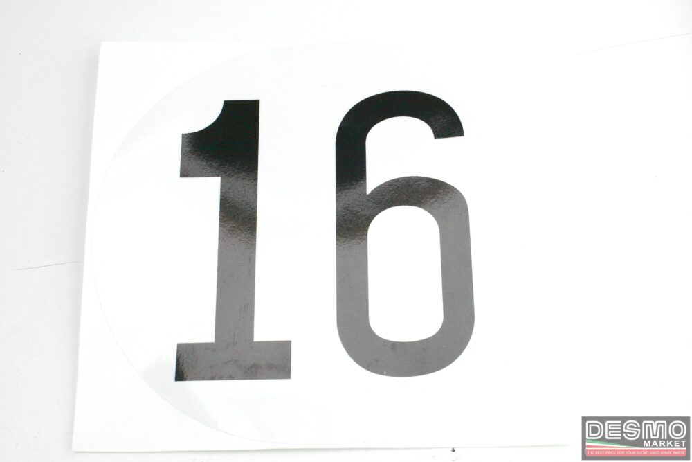Sticker “16” upper long fairing Ducati Sport Classic Paul Smart