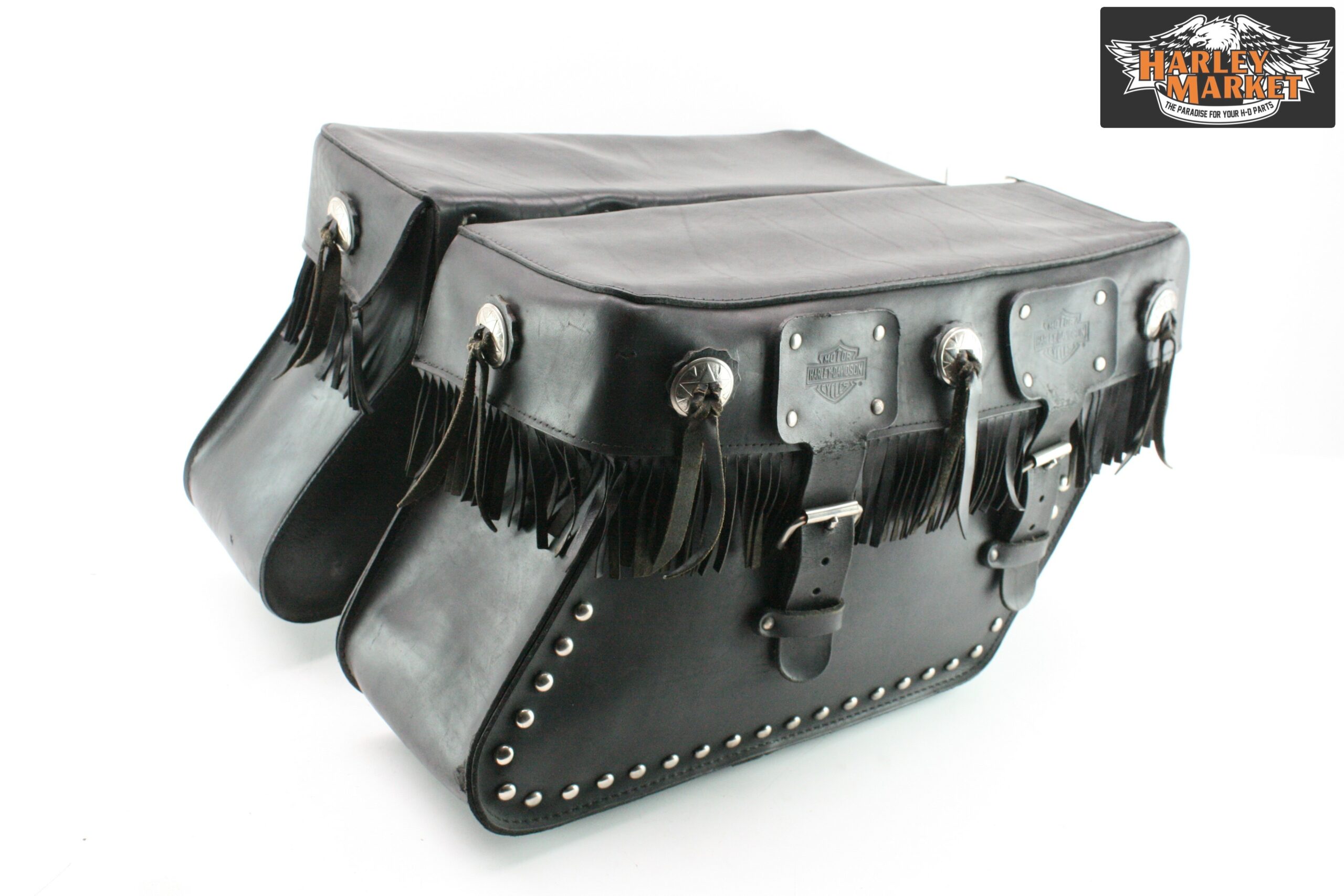 Vintage Big Bertha bags complete with frames Harley Davidson Softail Desmo Market
