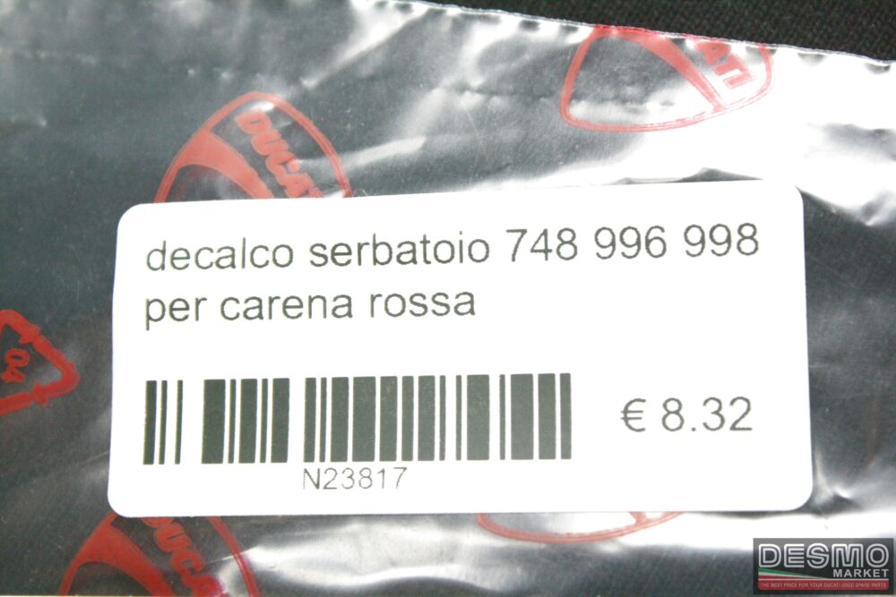 decalco serbatoio Ducati 748 996 998 per carena giallo