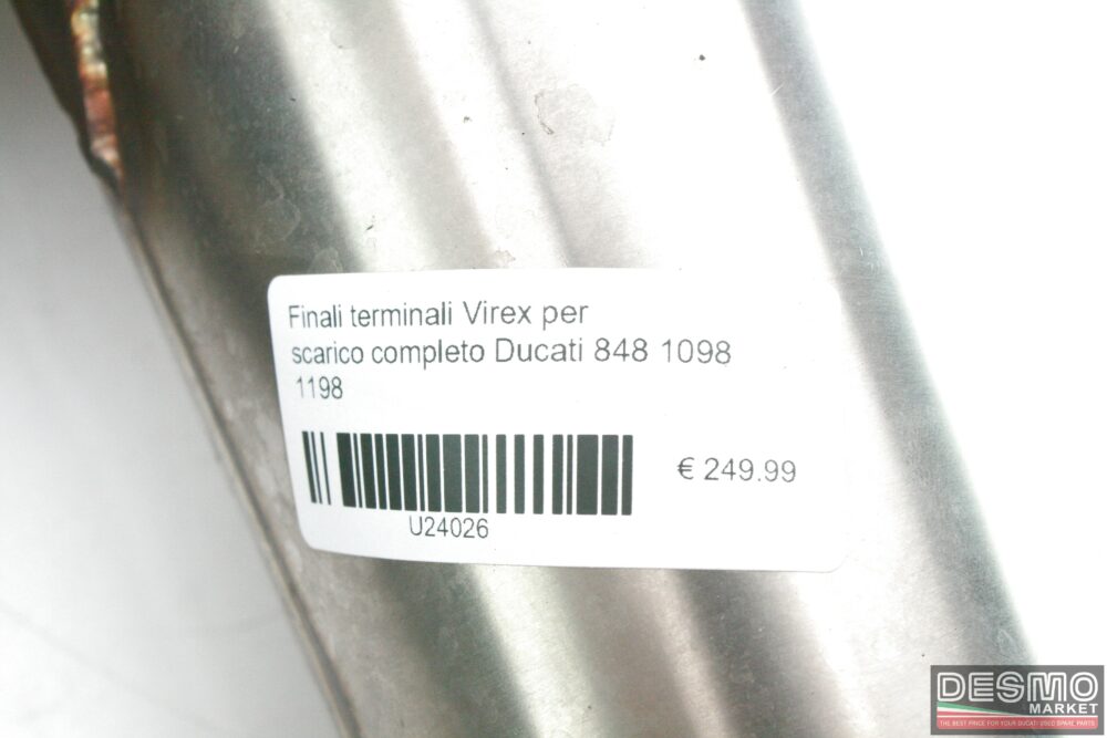 Finali terminali Virex per scarico completo Ducati 848 1098 1198