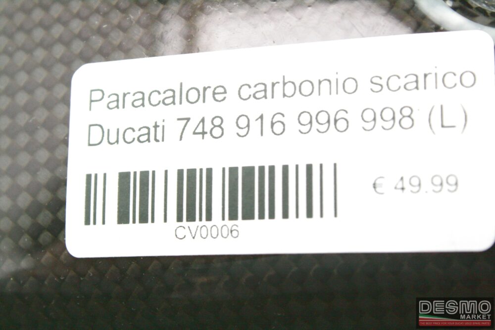 Paracalore carbonio scarico Ducati 748 916 996 998 (L)