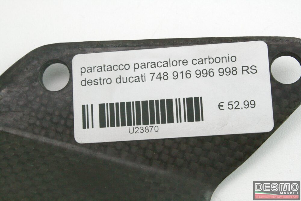 paratacco paracalore carbonio destro Ducati 748 916 996 998 RS