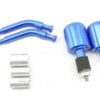 universal bar end mirrors motorcycle handlebar ergal cnc blue - Image 4