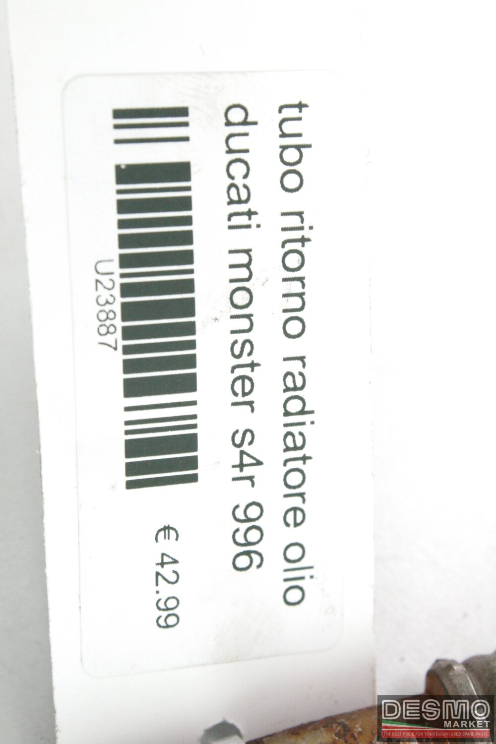 Oil cooler radiator return tube pipe line Ducati Monster s4r 996 - Image 4