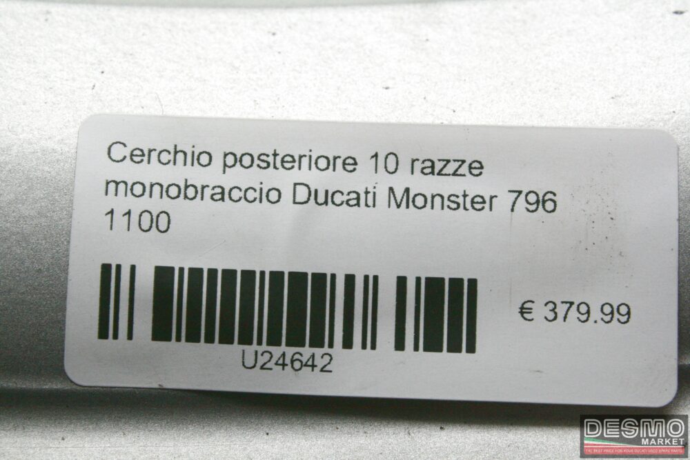 Cerchio posteriore 10 razze monobraccio Ducati Monster 796 1100
