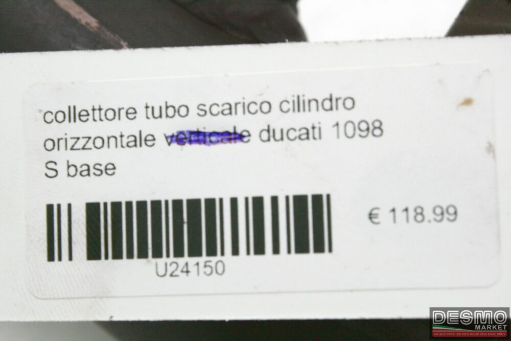 collettore tubo scarico cilindro orizzontale ducati 1098 S base