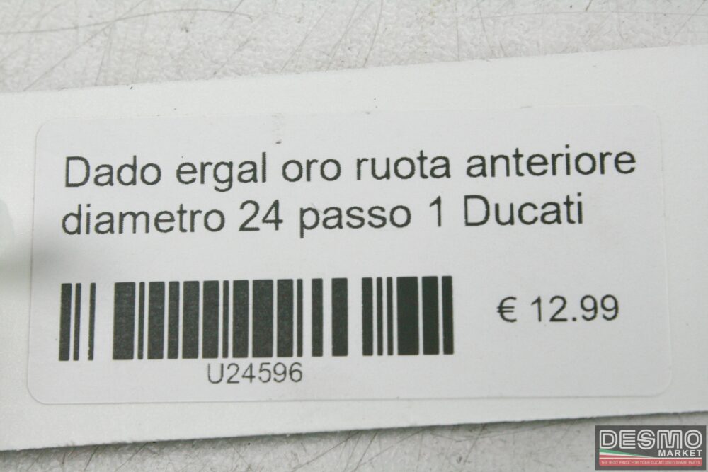 Dado ergal oro ruota anteriore diametro 24 passo 1 Ducati