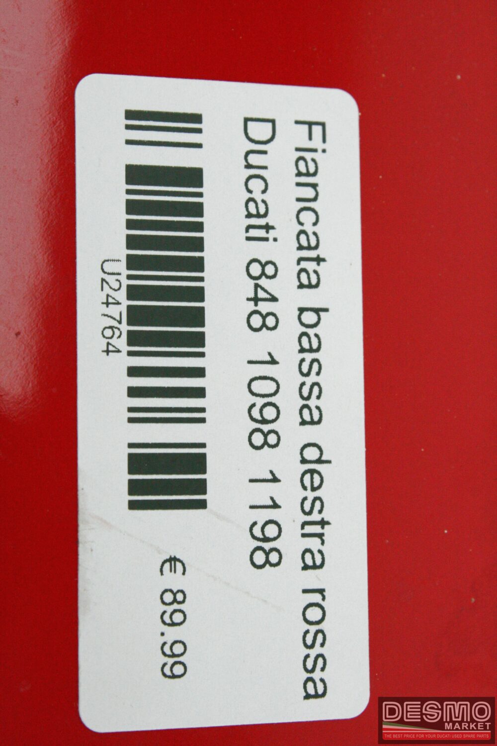 Low red right side fairing Ducati 848 1098 1198 - Image 5