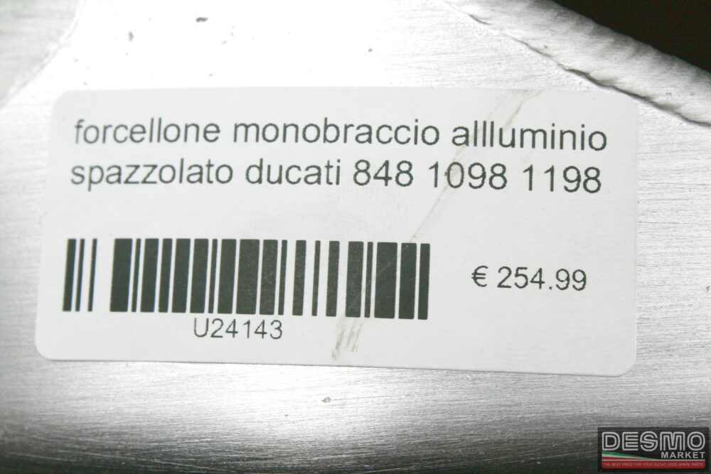 forcellone monobraccio allluminio spazzolato ducati 848 1098 1198