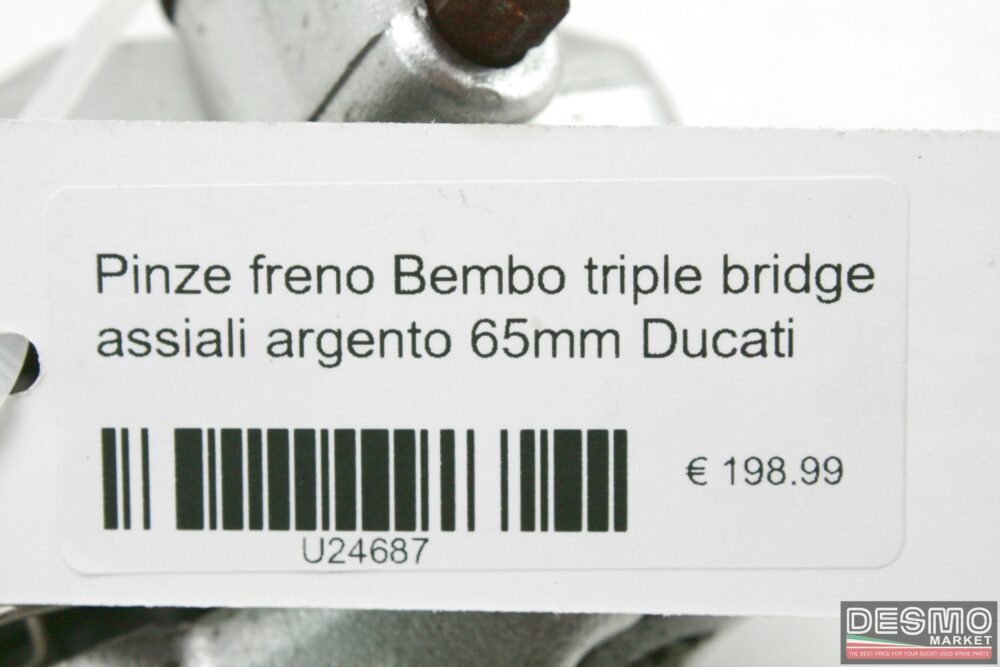 Pinze freno Brembo triple bridge assiali argento 65mm Ducati
