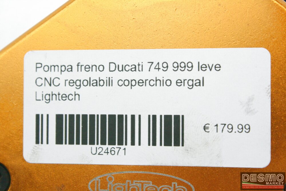 Pompa freno Ducati 749 999 leve CNC regolabili coperchio ergal Lightech