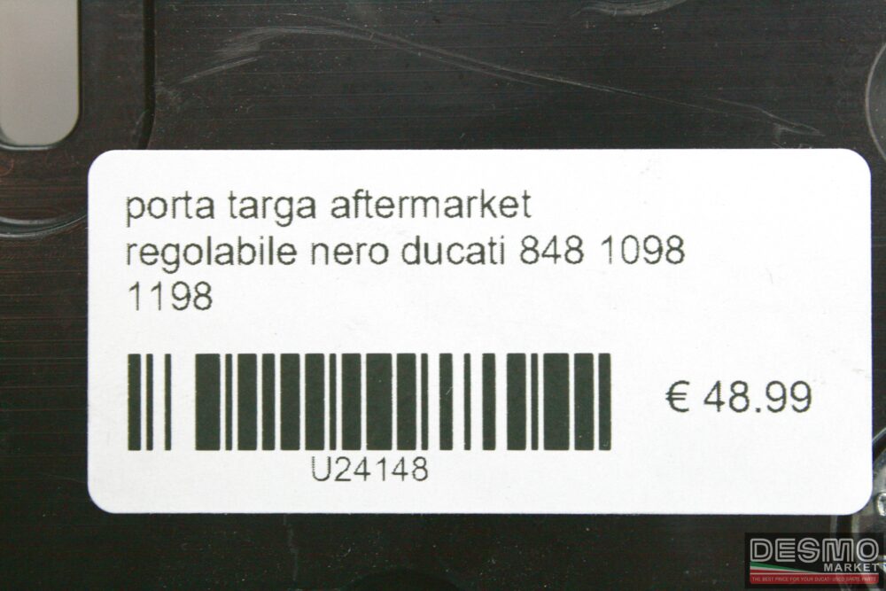 porta targa aftermarket regolabile nero ducati 848 1098 1198
