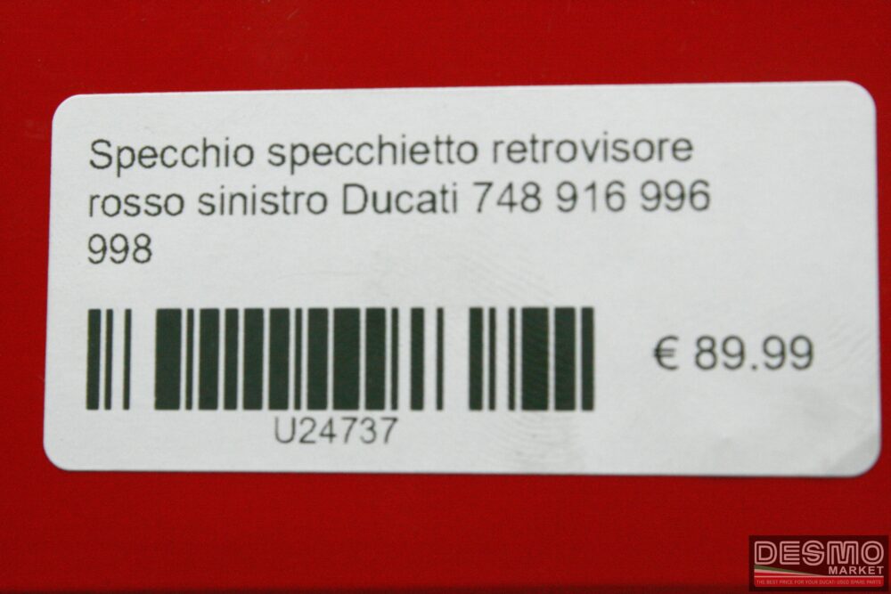 Specchio specchietto retrovisore rosso sinistro Ducati 748 916 996 998