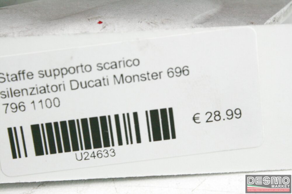 Staffe supporto scarico silenziatori Ducati Monster 696 796 1100