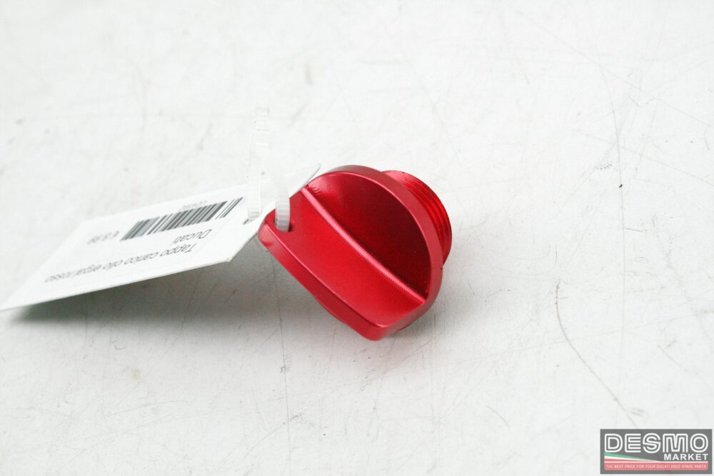 Red ergal oil filler cap Ducati - Image 3