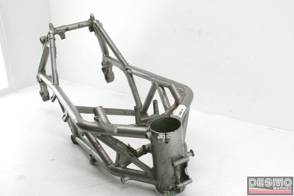 Telaio grigio con documenti e targa Ducati 999 anno 2003