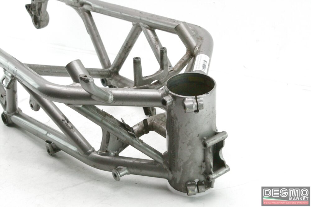 Telaio grigio con documenti e targa Ducati 999 anno 2003