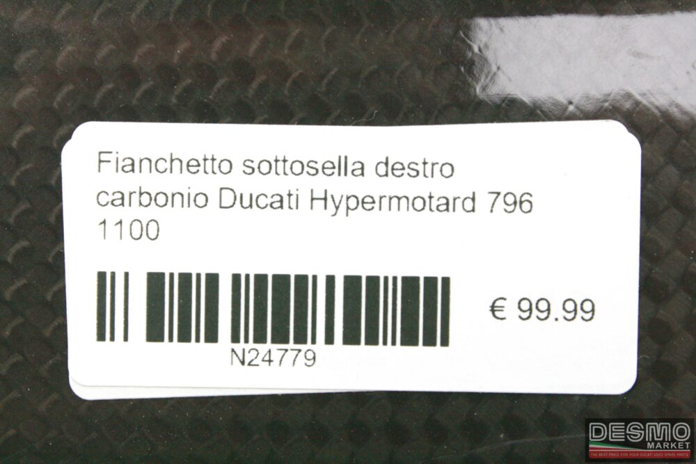 Fianchetto sottosella destro carbonio Ducati Hypermotard 796 1100