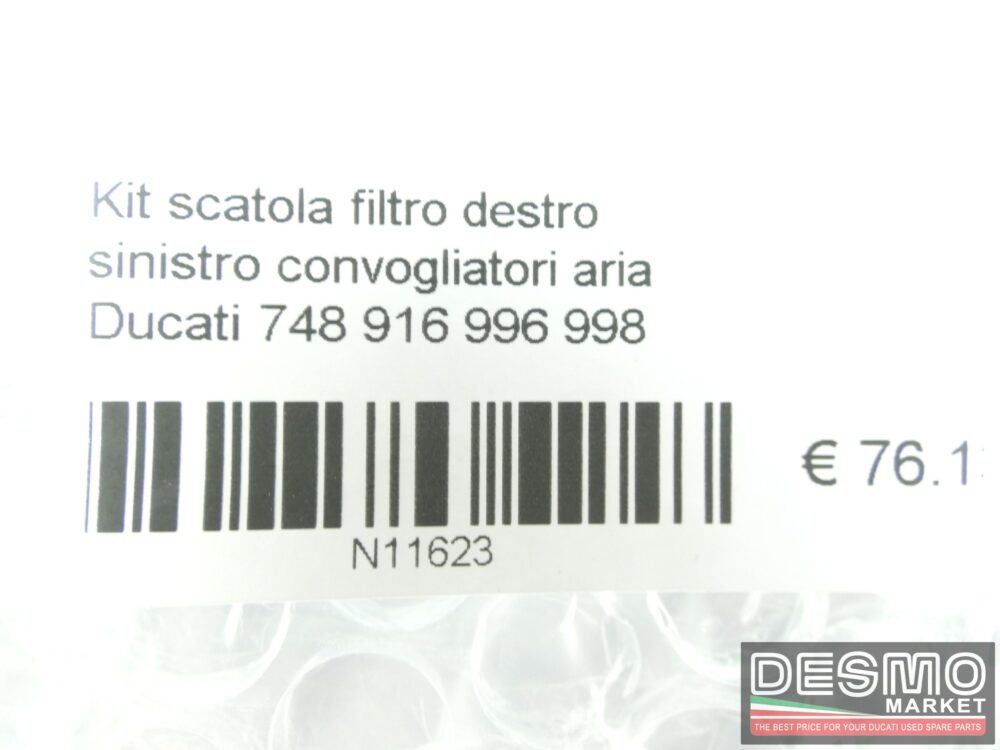 Kit scatola filtro destro sinistro convogliatori aria Ducati 748 916 996 998
