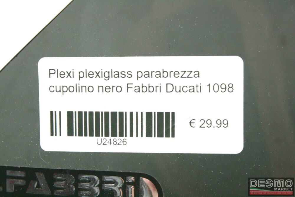 Plexi plexiglass parabrezza cupolino nero Fabbri Ducati 1098