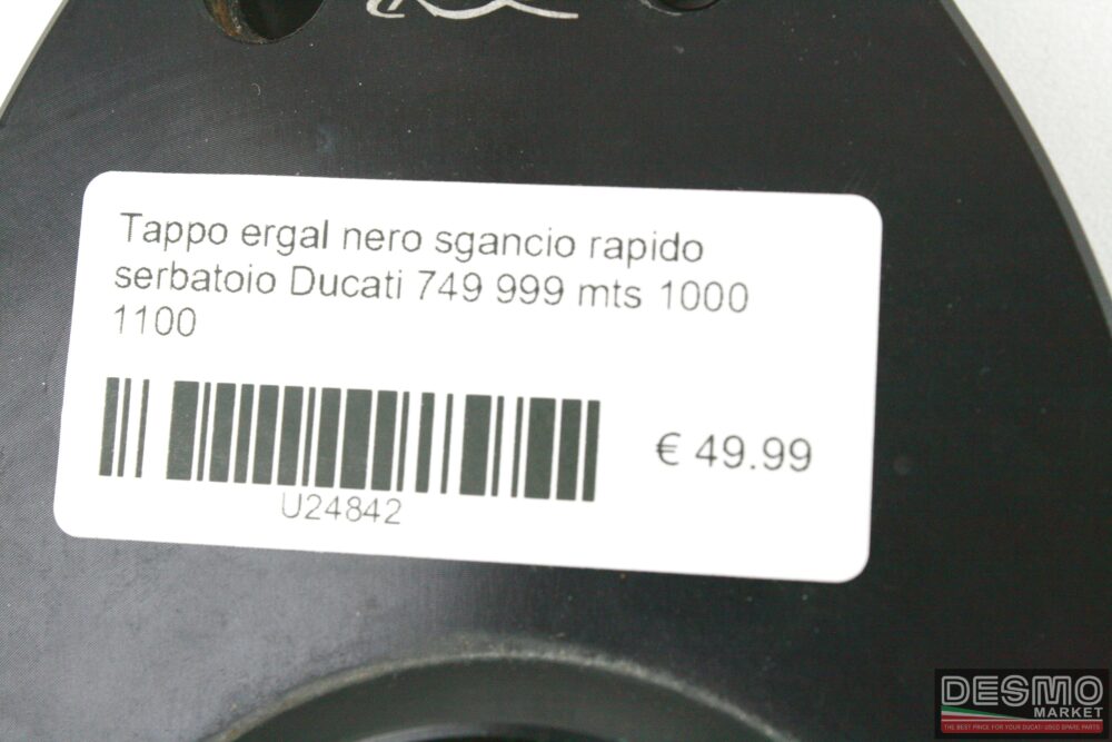 Tappo ergal nero sgancio rapido serbatoio Ducati 749 999 mts 1000 1100