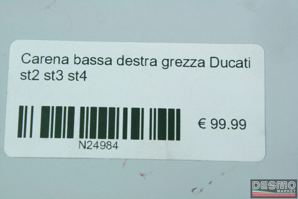 Carena bassa destra grezza Ducati st2 st3 st4