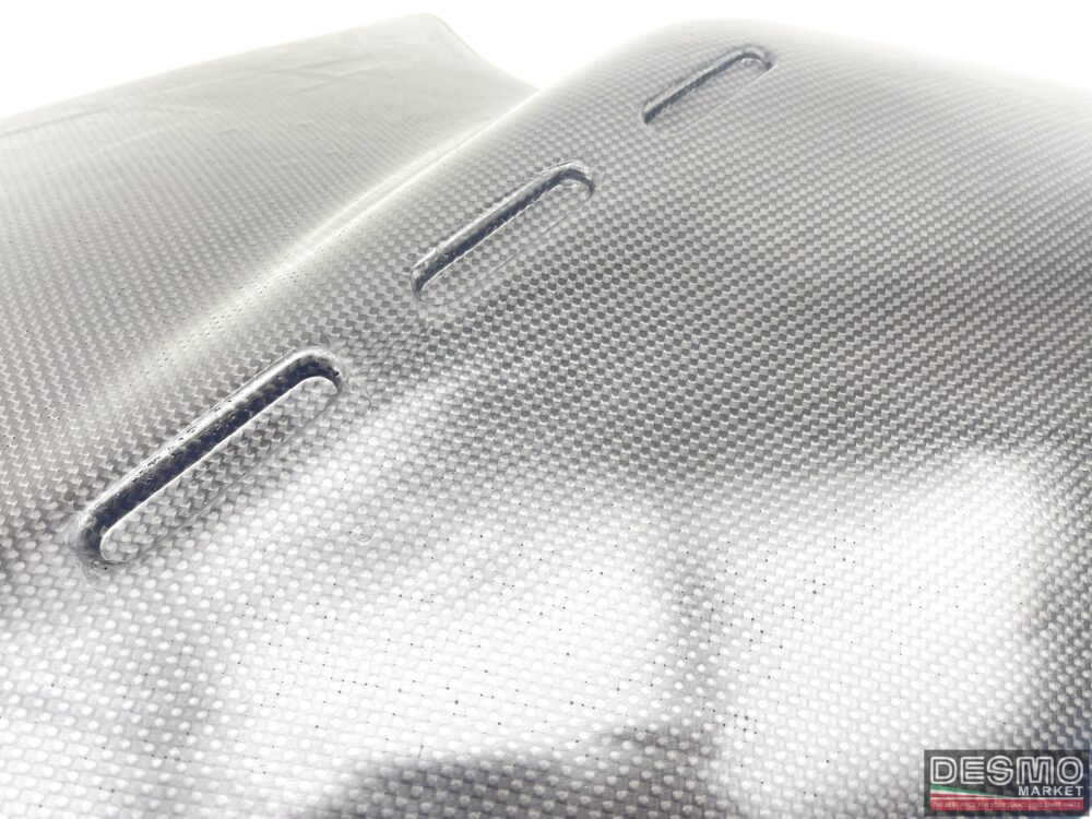 Carena fiancata sinistra carbonio Ducati Supermono trama original plain