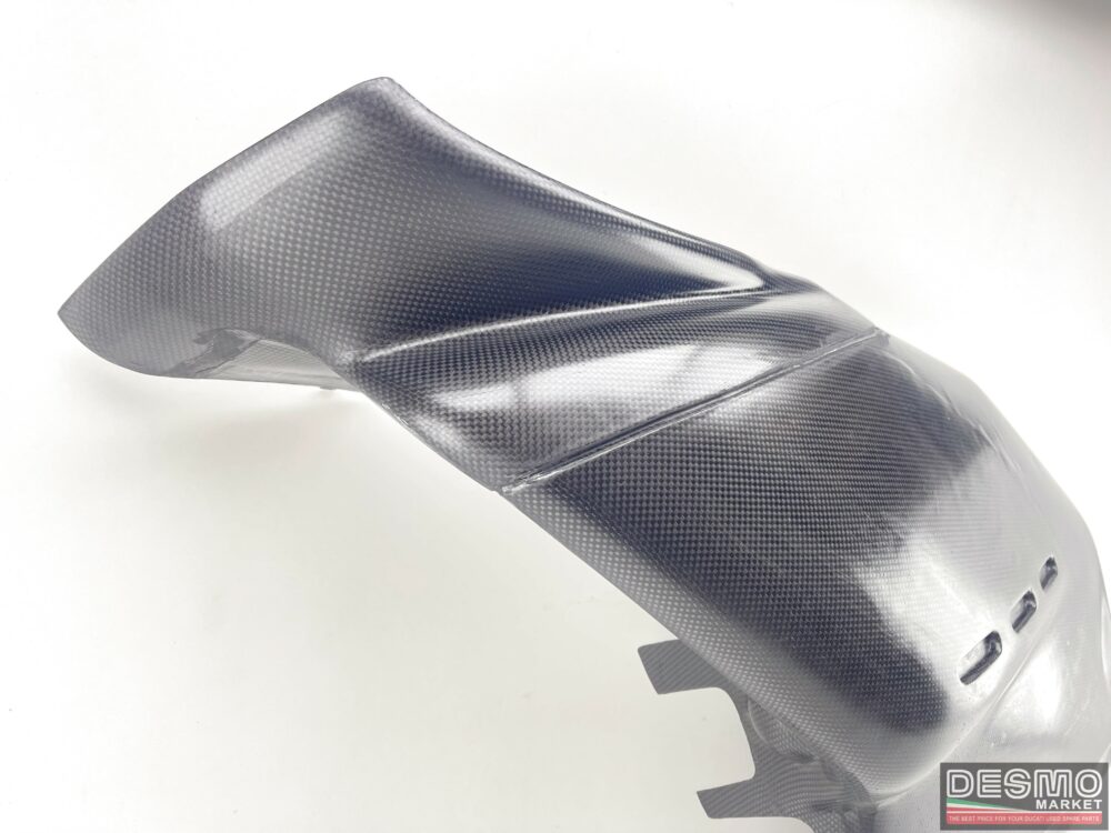 Carena fiancata sinistra carbonio Ducati Supermono trama original plain