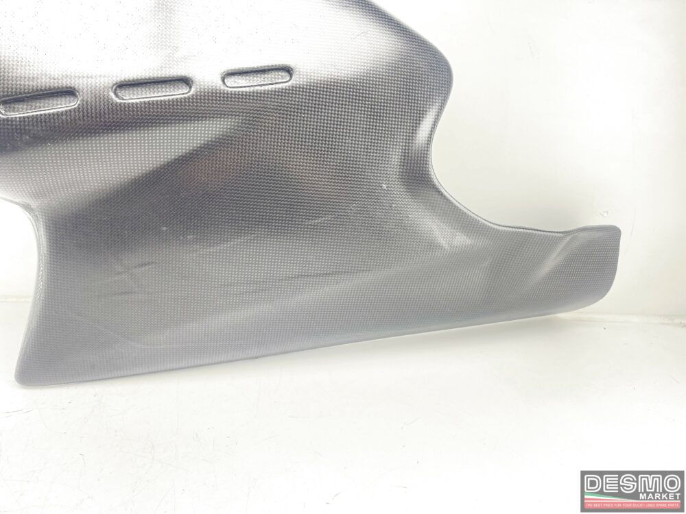 Carena fiancata sinistra carbonio Ducati Supermono trama original plain