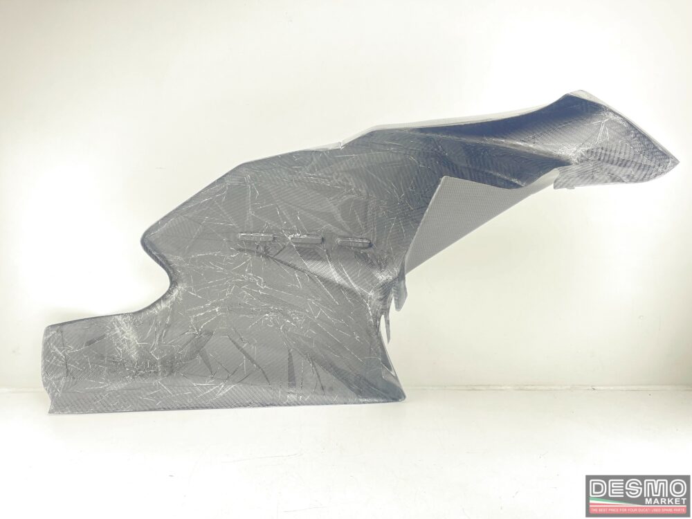 Carena fiancata sinistra carbonio Ducati Supermono trama original plain