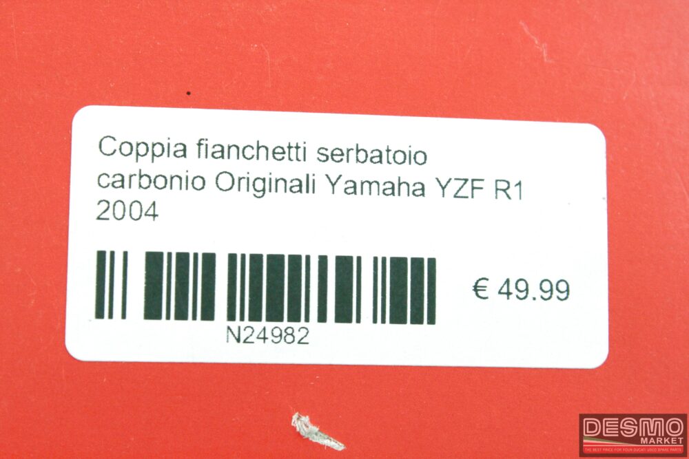Coppia fianchetti serbatoio carbonio originali Yamaha YZF R1 2004