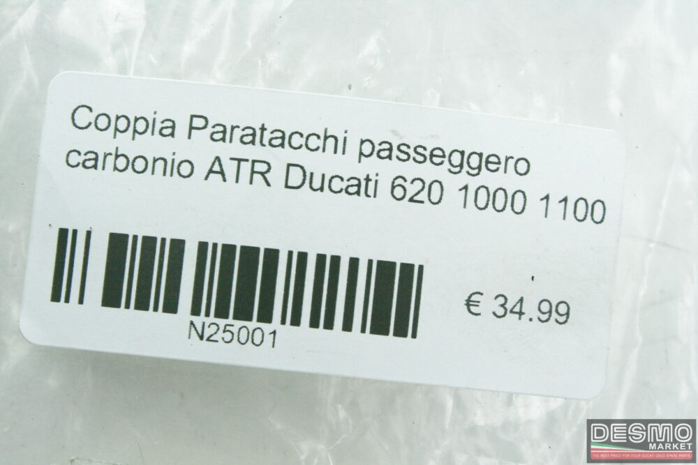 Coppia Paratacchi passeggero carbonio ATR Ducati 620 1000 1100