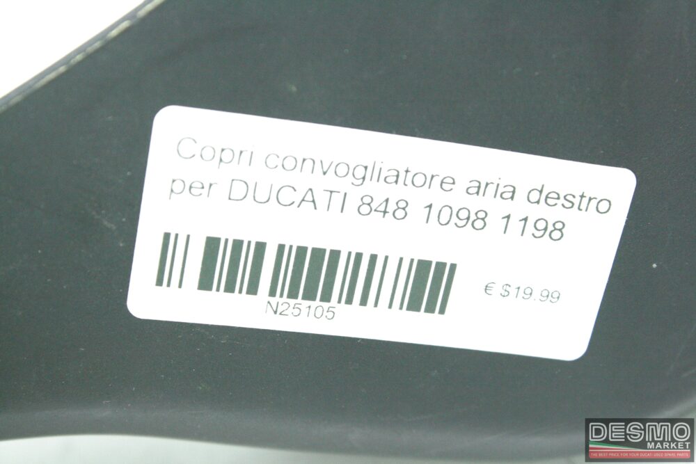 Copri convogliatore aria destro per Ducati 848 1098 1198