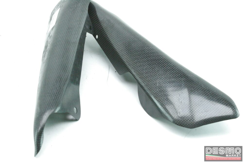 Fianchetti sottosella carbonio ATR scarico 2in1 Ducati Hyper 796 1100