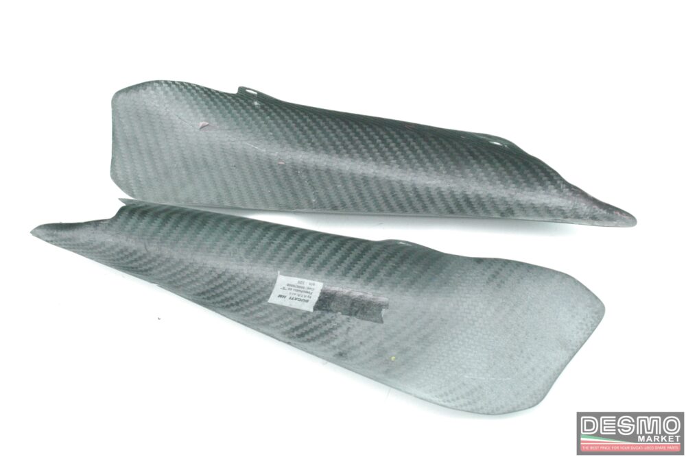 Fianchetti sottosella carbonio ATR scarico 2in1 Ducati Hyper 796 1100