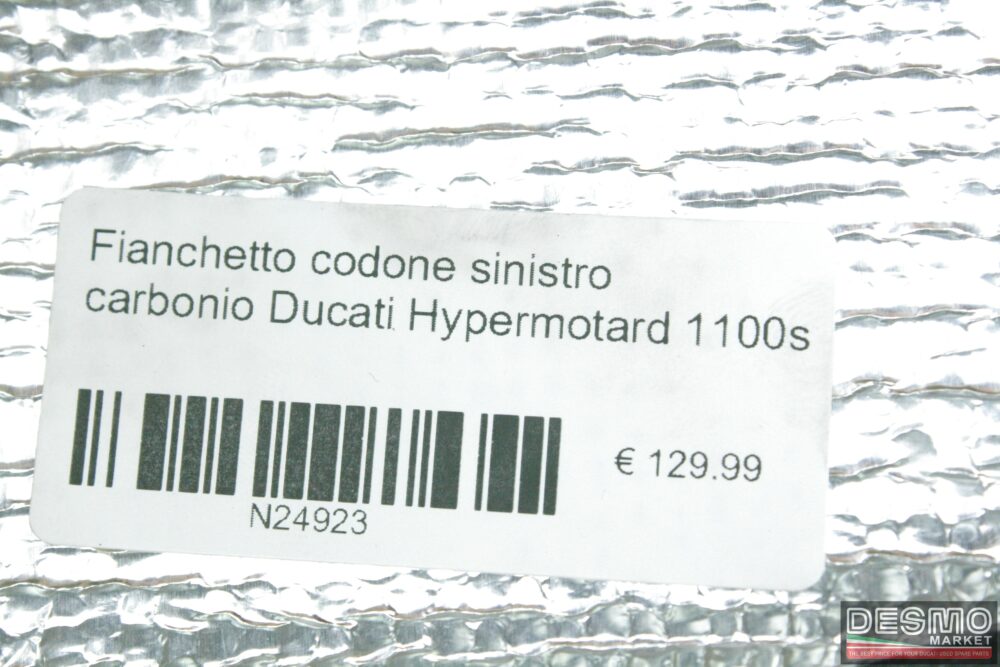 Fianchetto codone sinistro carbonio Ducati Hypermotard 1100s
